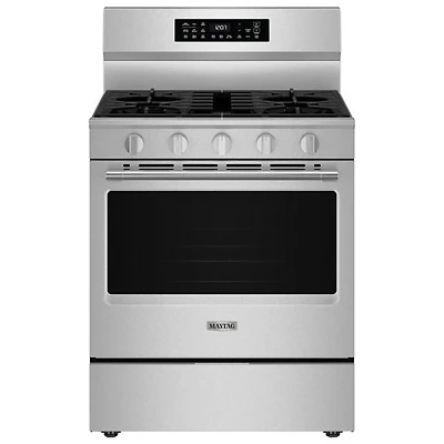 Maytag 30" 5.0 Cu. Ft. Fan Convection 5-Burner Freestanding Gas Air Fry Range (MFGS7030SZ) - Stainless Steel