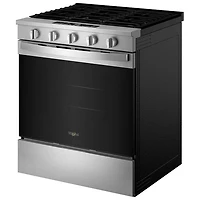 Whirlpool 30" 5.0 Cu. Ft. Fan Convection 5-Burner Slide-In Gas Range (WSGS5030SZ) - Stainless Steel