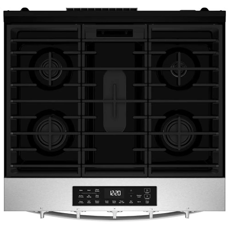 Whirlpool 30" 5.0 Cu. Ft. Fan Convection 5-Burner Slide-In Gas Range (WSGS5030SZ) - Stainless Steel