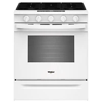 Cuisinière à gaz encastrable à 5 brûleurs avec convection à ventilateur 5 pi³ 30 po de Whirlpool (WSGS5030SW) - Blanc