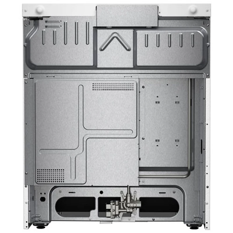 Cuisinière à gaz encastrable à 5 brûleurs avec convection à ventilateur 5 pi³ 30 po de Whirlpool (WSGS5030SW) - Blanc