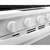 Cuisinière à gaz encastrable à 5 brûleurs avec convection à ventilateur 5 pi³ 30 po de Whirlpool (WSGS5030SW) - Blanc