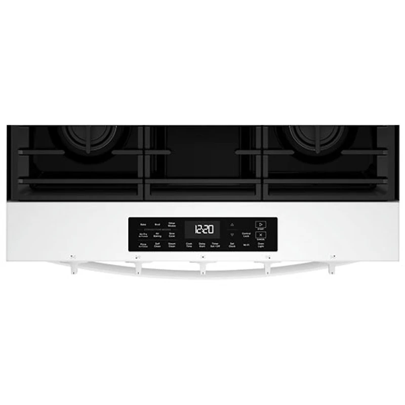 Cuisinière à gaz encastrable à 5 brûleurs avec convection à ventilateur 5 pi³ 30 po de Whirlpool (WSGS5030SW) - Blanc