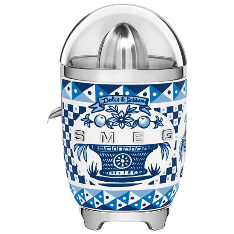 Presse-agrumes de style années 50 de Smeg - Collection Dolce & Gabanna - Bleu Méditerranée