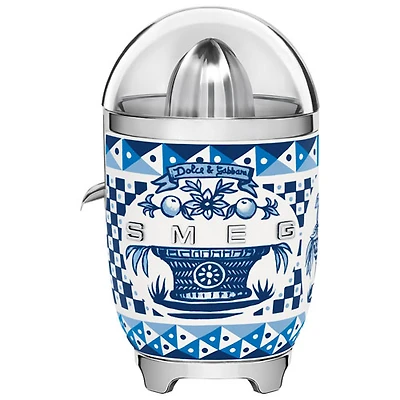 Presse-agrumes de style années 50 de Smeg - Collection Dolce & Gabanna - Bleu Méditerranée