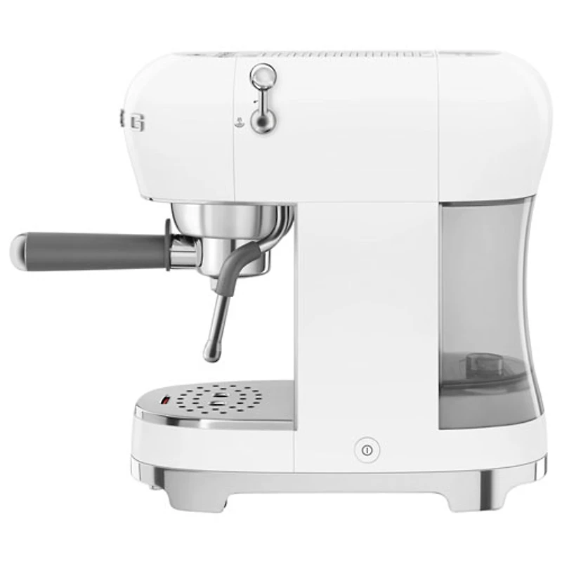 Smeg 50's Style Manual Espresso Machine with 15 Bar Pressure - White