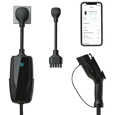 Pion Power Flex-AC Elite 32A Level 2 Portable Smart Electric Vehicle (EV) Charger - Black