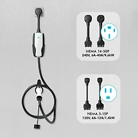 Chargeur de véhicule électrique intelligent portatif de niveau 2 de A Flex-AC Elite de Pion Power