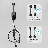 Pion Power Flex-AC Elite 40A Level 2 Portable Smart Electric Vehicle (EV) Charger - Black