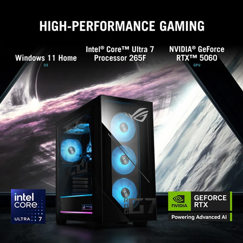ASUS G700 Gaming PC (Intel Core Ultra 7 265F/32GB RAM/2TB SSD/GeForce RTX 5060/Windows 11)