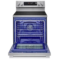 Cuisinière électrique autonome à 5 éléments avec convection véritable et friture à air chaud 6,3 pi³ 30 po de LG (LREN6325XE) - Inox