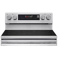 Cuisinière électrique autonome à 5 éléments avec convection véritable et friture à air chaud 6,3 pi³ 30 po de LG (LREN6325XE) - Inox