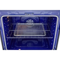 Cuisinière électrique autonome à 5 éléments avec convection véritable et friture à air chaud 6,3 pi³ 30 po de LG (LREN6325ZE) - Inox noir