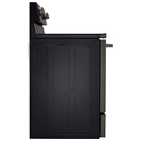 Cuisinière électrique autonome à 5 éléments avec convection véritable et friture à air chaud 6,3 pi³ 30 po de LG (LREN6325ZE) - Inox noir