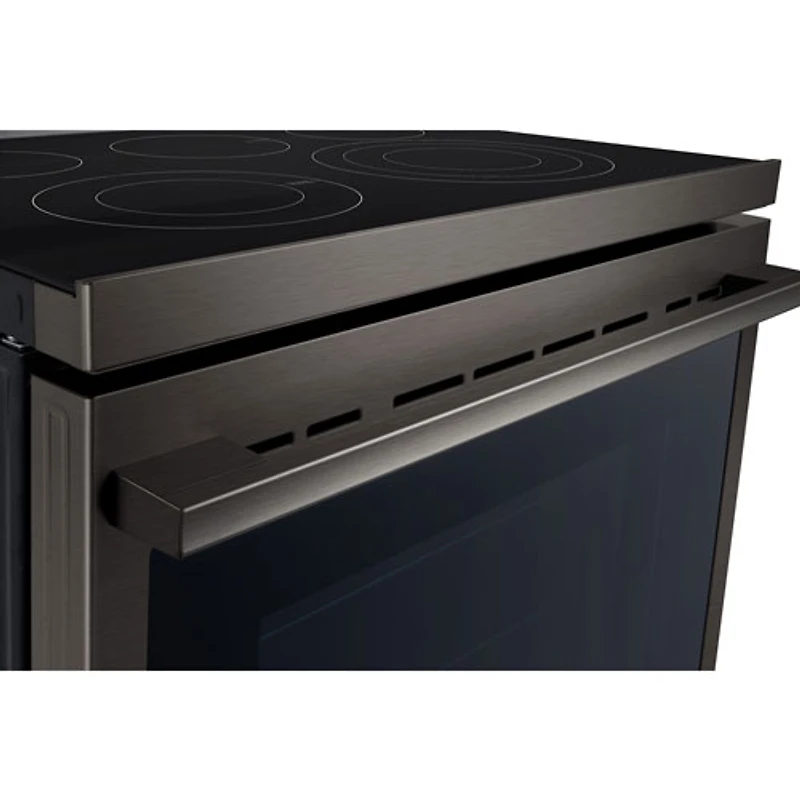 LG 30" 6.3 Cu. Ft. True Convection 5-Element Freestanding Electric Air Fry Range (LREN6325ZE) - Black Stainless