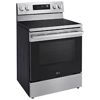 LG 30" 6.3 Cu. Ft. True Convection 5-Element Freestanding Electric Air Fry Range (LREN6323YE) - Stainless