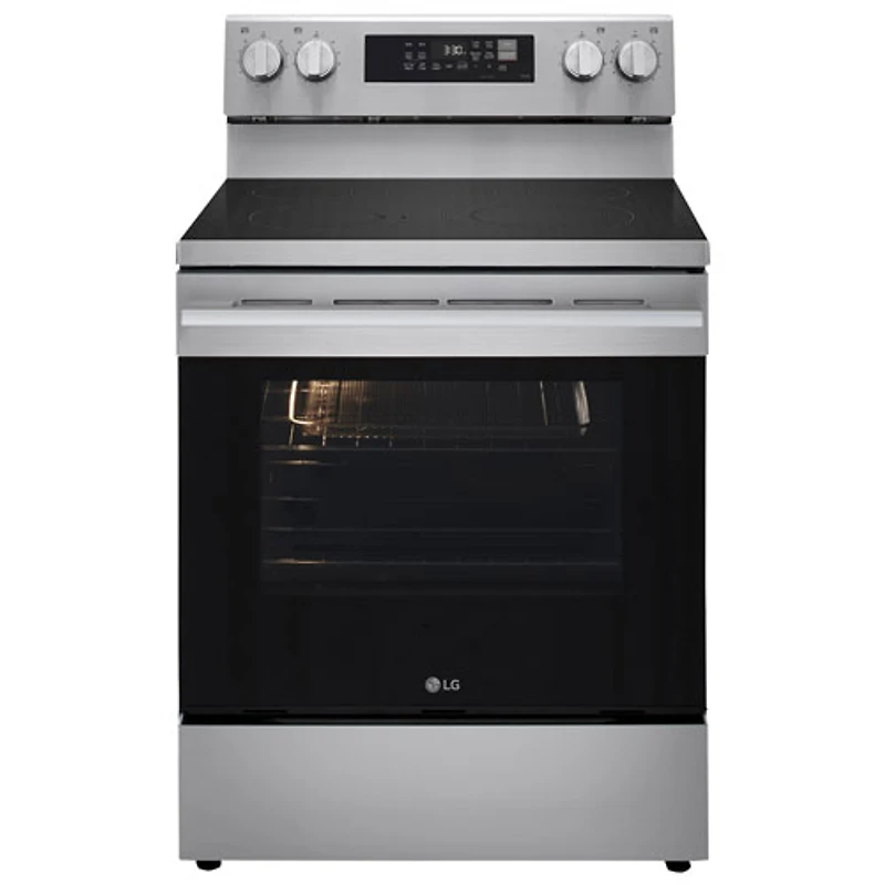 LG 30" 6.3 Cu. Ft. True Convection 5-Element Freestanding Electric Air Fry Range (LREN6323YE) - Stainless