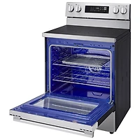 LG 30" 6.3 Cu. Ft. True Convection 5-Element Freestanding Electric Air Fry Range (LREN6323YE) - Stainless