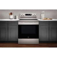 LG 30" 6.3 Cu. Ft. True Convection 5-Element Freestanding Electric Air Fry Range (LREN6323YE) - Stainless