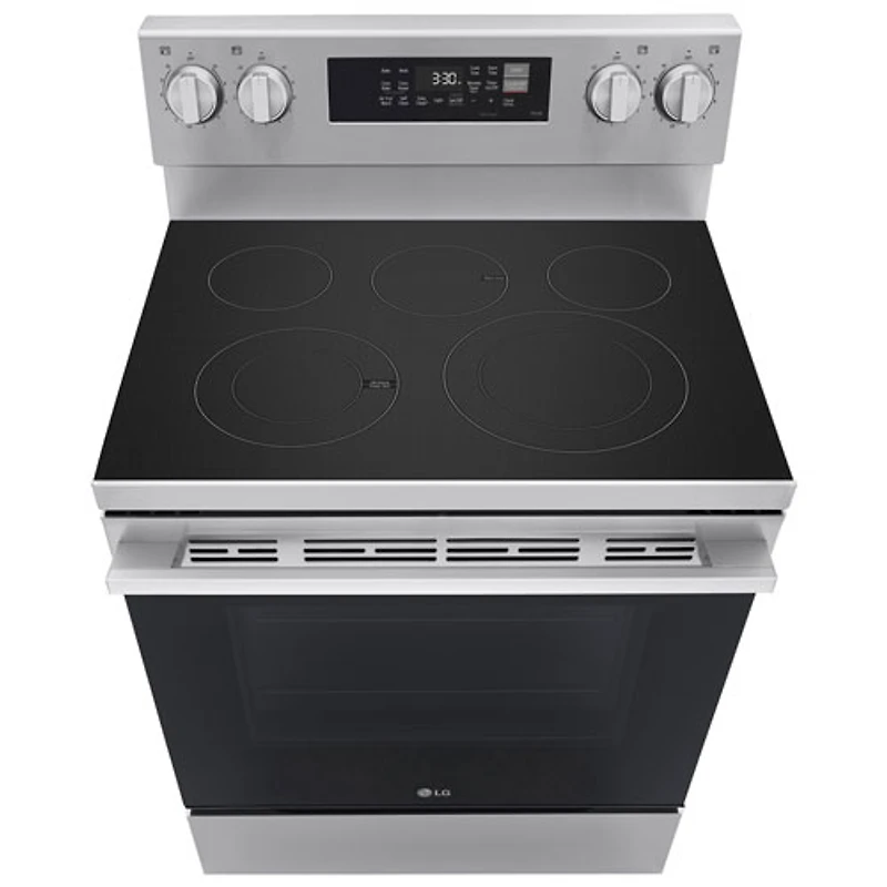 LG 30" 6.3 Cu. Ft. True Convection 5-Element Freestanding Electric Air Fry Range (LREN6323YE) - Stainless