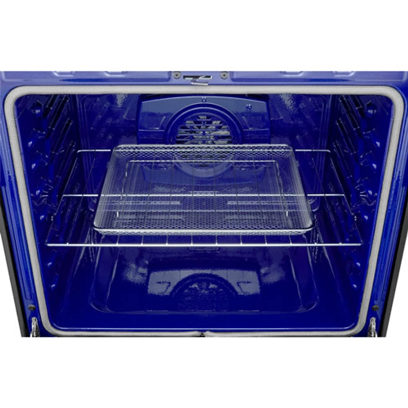 Cuisinière électrique autonome à 5 éléments avec convection véritable et friture à air chaud 6,3 pi³ 30 po de LG (LREN6323ZE) - Inox noir