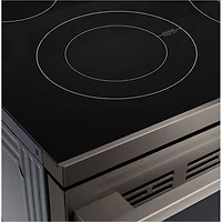LG 30" 6.3 Cu. Ft. True Convection 5-Element Freestanding Electric Air Fry Range (LREN6323ZE) - Black Stainless