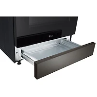 Cuisinière électrique encastrable à 5 éléments avec convection à ventilateur et friture à air chaud 6,3 pi³ 30 po de LG (LSEL6333ZE) - Inox noir