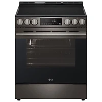 LG 30" 6.3 Cu. Ft. Fan Convection 5-Element Slide-In Electric Air Fry Range (LSEL6333ZE) - Black Stainless Steel