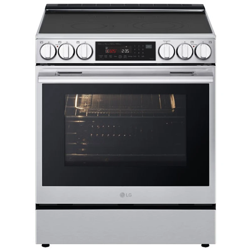 LG 30" 6.3 Cu. Ft. True Convection 5-Element Slide-In Electric Air Fry Range (LSEL6335XE) - Stainless Steel