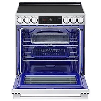 LG 30" 6.3 Cu. Ft. True Convection 5-Element Slide-In Electric Air Fry Range (LSEL6335XE) - Stainless Steel