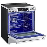 LG 30" 6.3 Cu. Ft. True Convection 5-Element Slide-In Electric Air Fry Range (LSEL6335XE) - Stainless Steel
