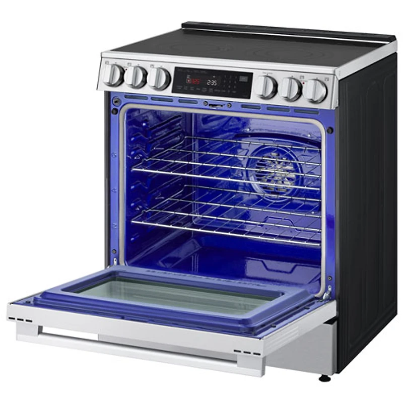 LG 30" 6.3 Cu. Ft. True Convection 5-Element Slide-In Electric Air Fry Range (LSEL6335XE) - Stainless Steel