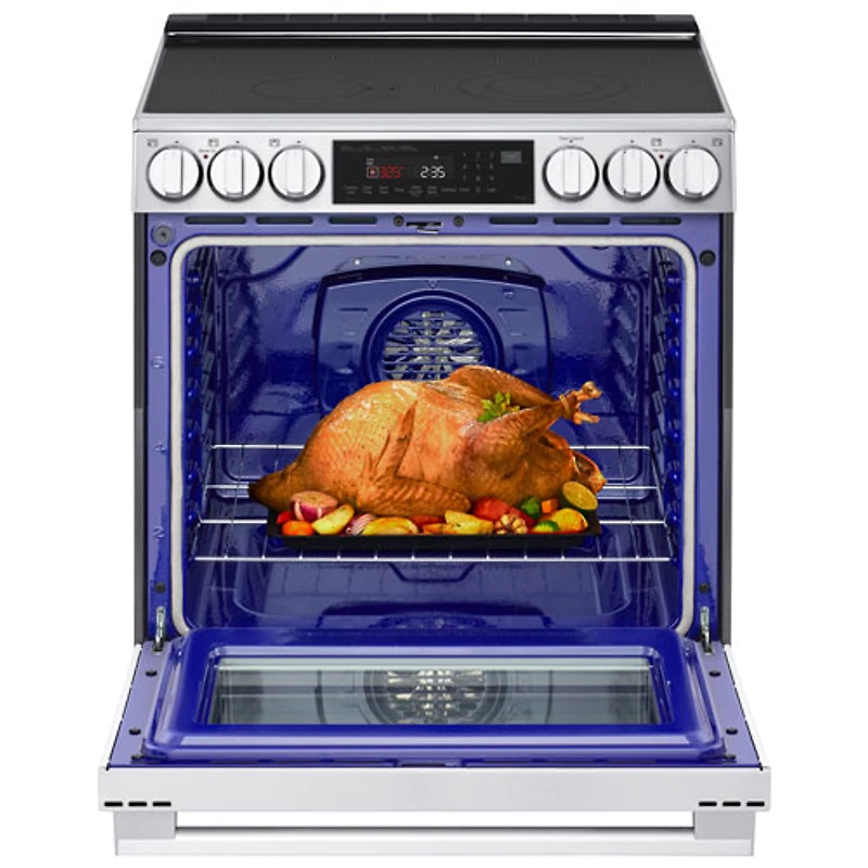 LG 30" 6.3 Cu. Ft. True Convection 5-Element Slide-In Electric Air Fry Range (LSEL6335XE) - Stainless Steel