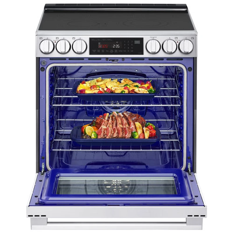 LG 30" 6.3 Cu. Ft. True Convection 5-Element Slide-In Electric Air Fry Range (LSEL6335XE) - Stainless Steel