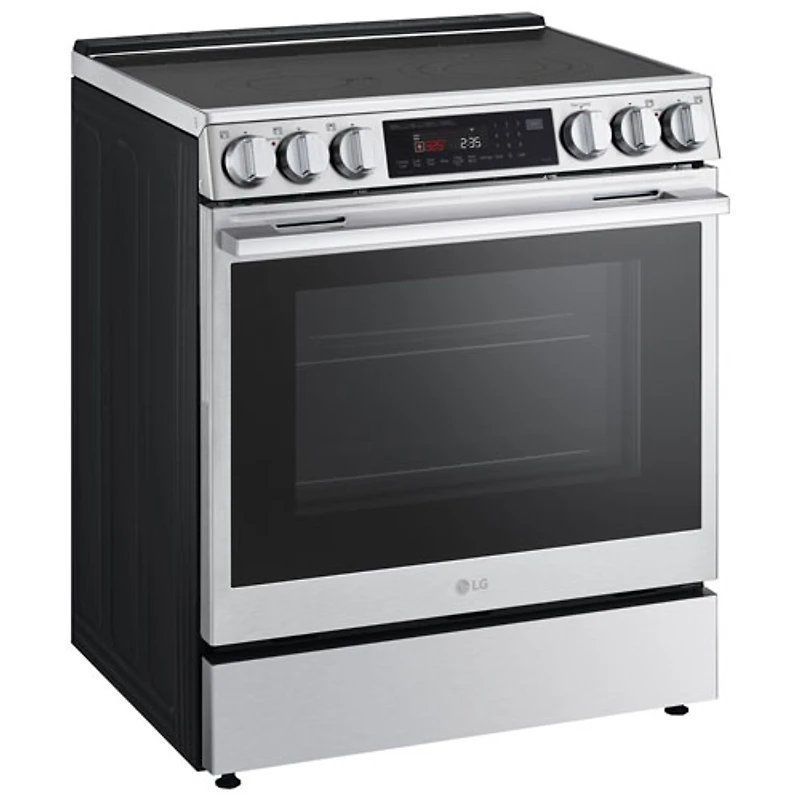 LG 30" 6.3 Cu. Ft. True Convection 5-Element Slide-In Electric Air Fry Range (LSEL6335XE) - Stainless Steel