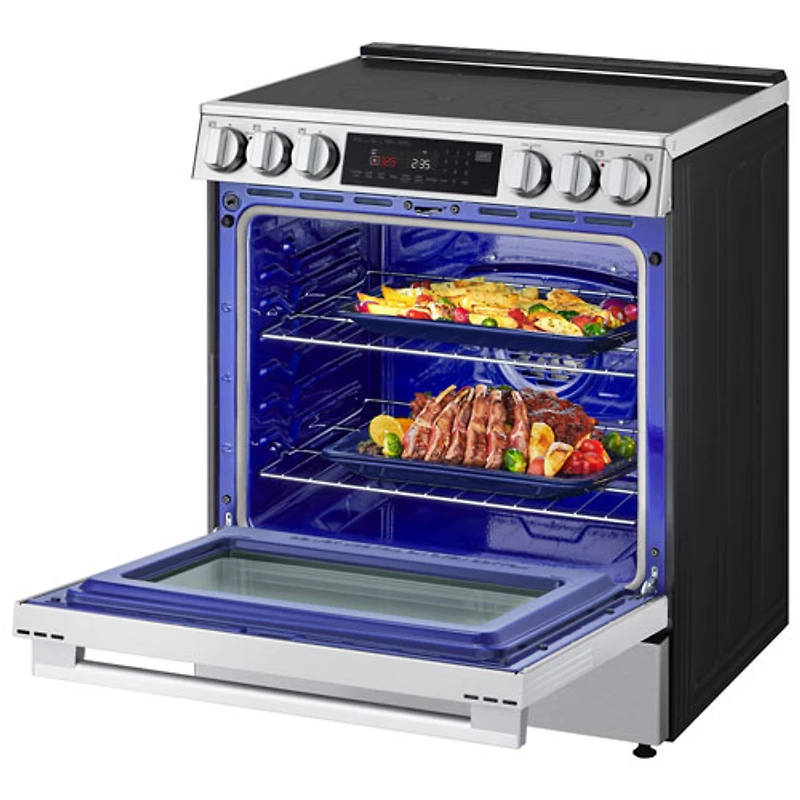 LG 30" 6.3 Cu. Ft. True Convection 5-Element Slide-In Electric Air Fry Range (LSEL6335XE) - Stainless Steel