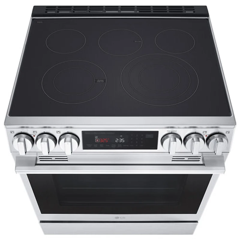 LG 30" 6.3 Cu. Ft. True Convection 5-Element Slide-In Electric Air Fry Range (LSEL6335XE) - Stainless Steel