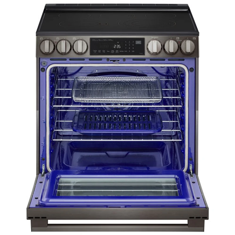 Cuisinière électr. encastrable 5 éléments conv. friture air 6,3 pi³ 30 po LG (LSEL6335ZE) - Inox noir