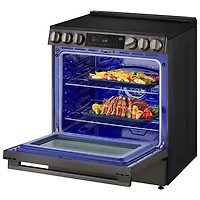 Cuisinière électr. encastrable 5 éléments conv. friture air 6,3 pi³ 30 po LG (LSEL6335ZE) - Inox noir