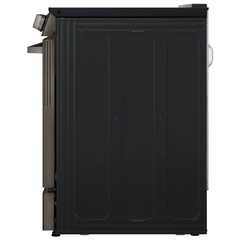 LG 30" 6.3 Cu. Ft. True Convection 5-Element Slide-In Electric Air Fry Range (LSEL6335ZE) - Black Stainless Steel