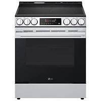 Cuisinière électrique encastrable à 5 éléments avec convection à ventilateur et friture à air chaud 6,3 pi³ 30 po de LG (LSEL6333XE) - Inox noir