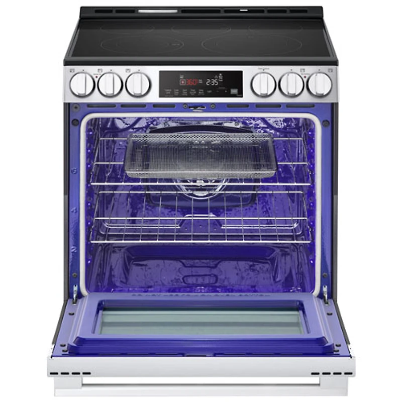 Cuisinière électrique encastrable à 5 éléments avec convection à ventilateur et friture à air chaud 6,3 pi³ 30 po de LG (LSEL6333XE) - Inox noir
