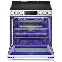 Cuisinière électrique encastrable à 5 éléments avec convection à ventilateur et friture à air chaud 6,3 pi³ 30 po de LG (LSEL6333XE) - Inox noir