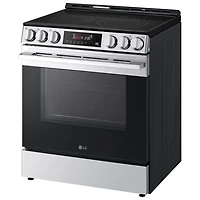 Cuisinière électrique encastrable à 5 éléments avec convection à ventilateur et friture à air chaud 6,3 pi³ 30 po de LG (LSEL6333XE) - Inox noir