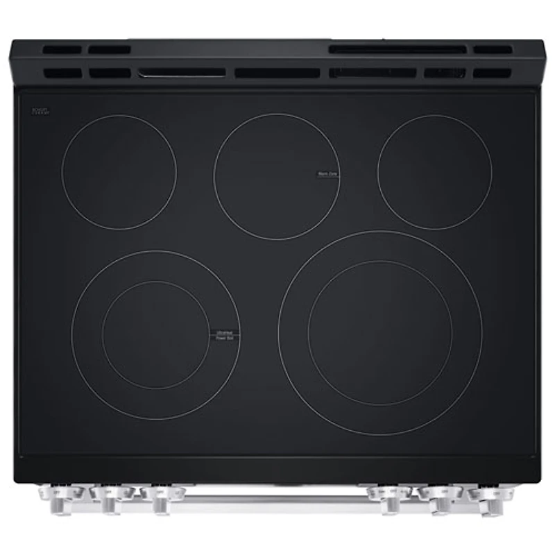 Cuisinière électrique encastrable à 5 éléments avec convection à ventilateur et friture à air chaud 6,3 pi³ 30 po de LG (LSEL6333XE) - Inox noir
