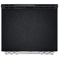 Cuisinière électrique encastrable à 5 éléments avec convection à ventilateur et friture à air chaud 6,3 pi³ 30 po de LG (LSEL6333XE) - Inox noir