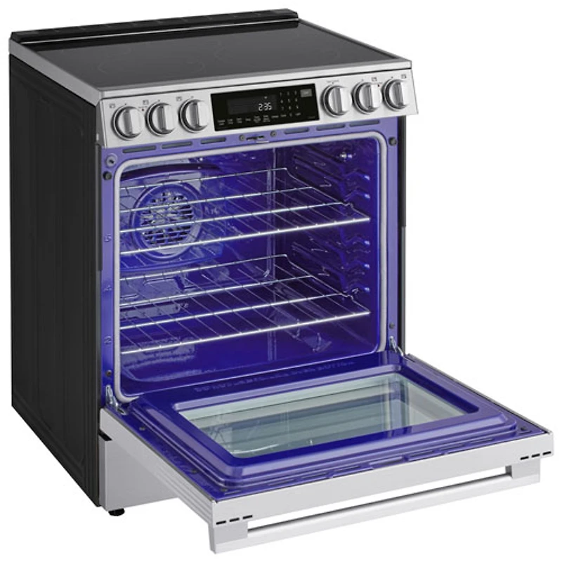 LG 30" 6.3 Cu. Ft. True Convection 5-Element Slide-In Electric Air Fry Range (LSEL6337XE) - Stainless Steel