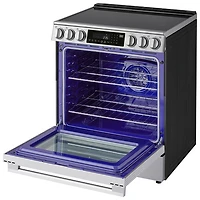 LG 30" 6.3 Cu. Ft. True Convection 5-Element Slide-In Electric Air Fry Range (LSEL6337XE) - Stainless Steel