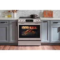 Cuisinière électrique encastrable à 5 éléments avec convection véritable et friture à l'air 6,3 pi³ 30 po de LG (LSEL6337XE) - Inox