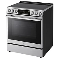 LG 30" 6.3 Cu. Ft. True Convection 5-Element Slide-In Electric Air Fry Range (LSEL6337XE) - Stainless Steel